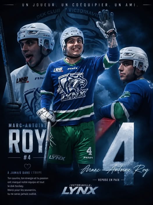 Marc-Antoine Roy Obituary: Victoriaville Lynx and Québec Dek Hockey Community Mourn Beloved Player
